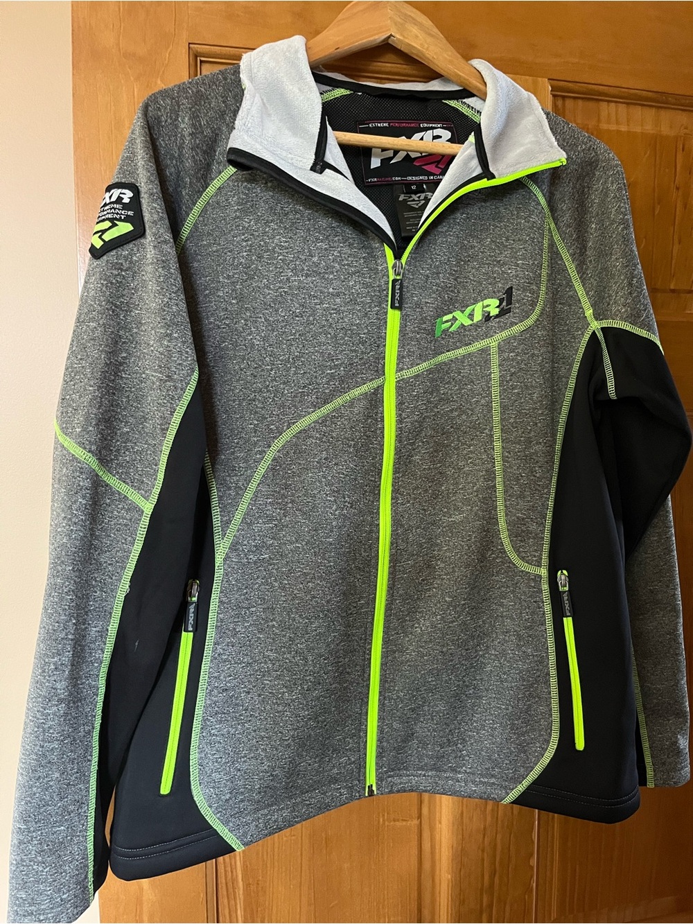FXR Women’s Gray & Neon Green Zip-Up Jacket